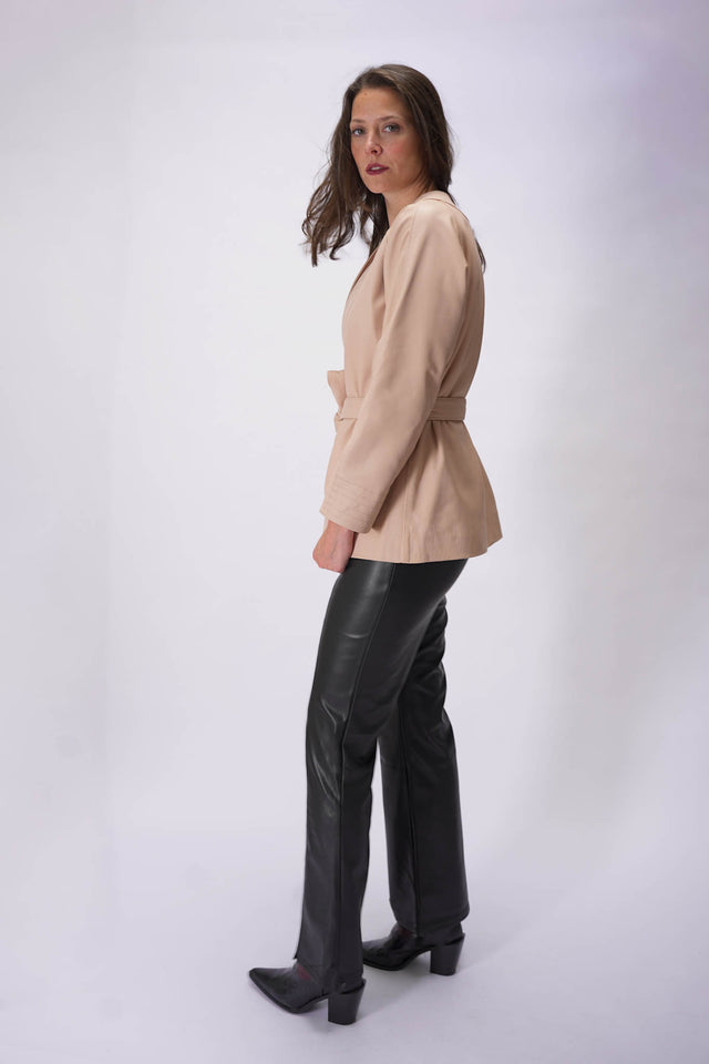 Kimono en cuir crème