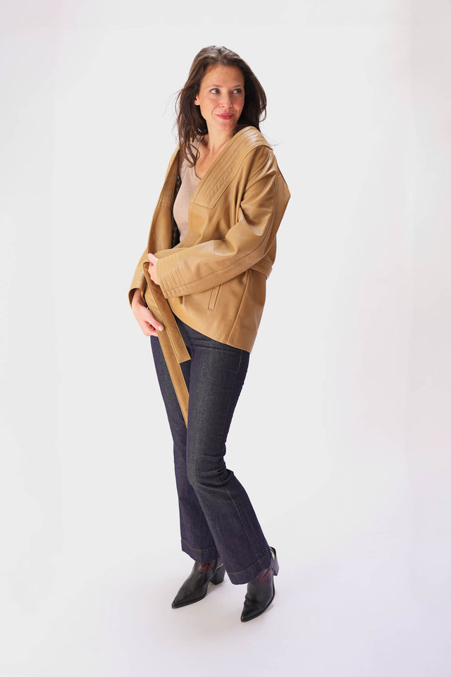 Camel Leather Kimono