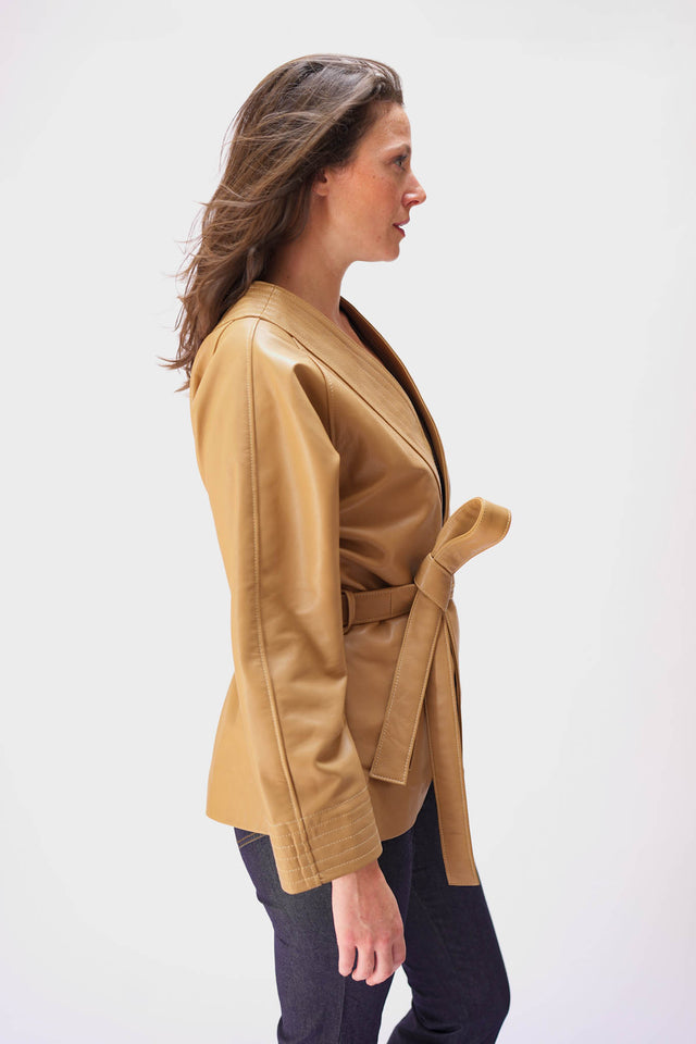 Camel Leather Kimono