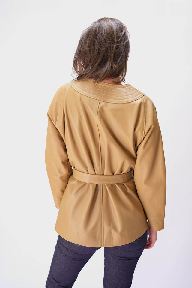 Camel Leather Kimono