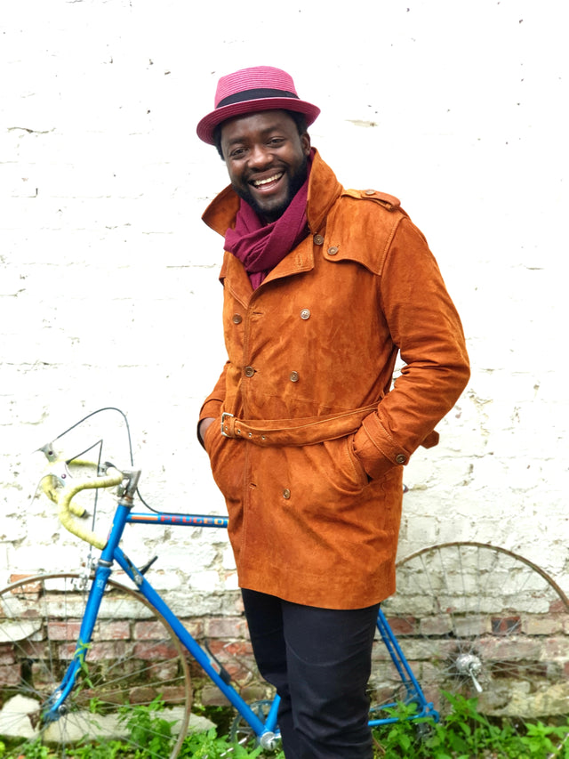 Lea&Jack Suede Brown Trench Coat