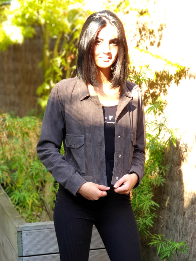 Grey Vest Woman