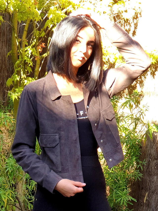 Grey Vest Woman