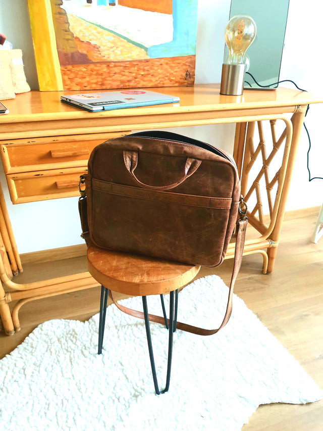 Vintage Brown Laptop Bag