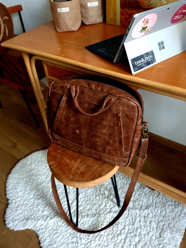 Vintage Brown Laptop Bag
