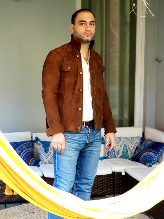 Lea&Jack dark brown suede western jacket