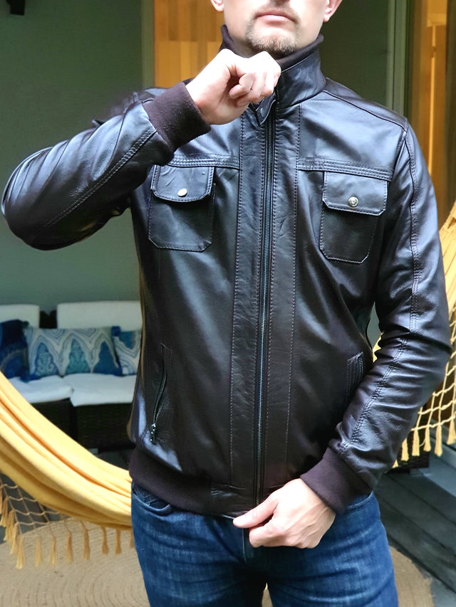 Dark Brown Leather Jacket