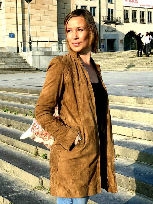 Beige Trench Coat Zipper