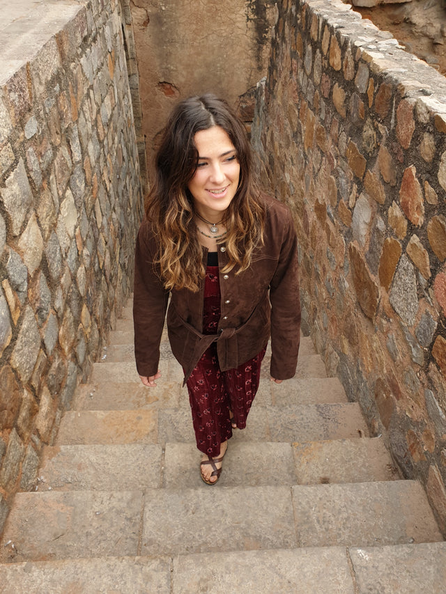 Dark Brown Suede Trench
