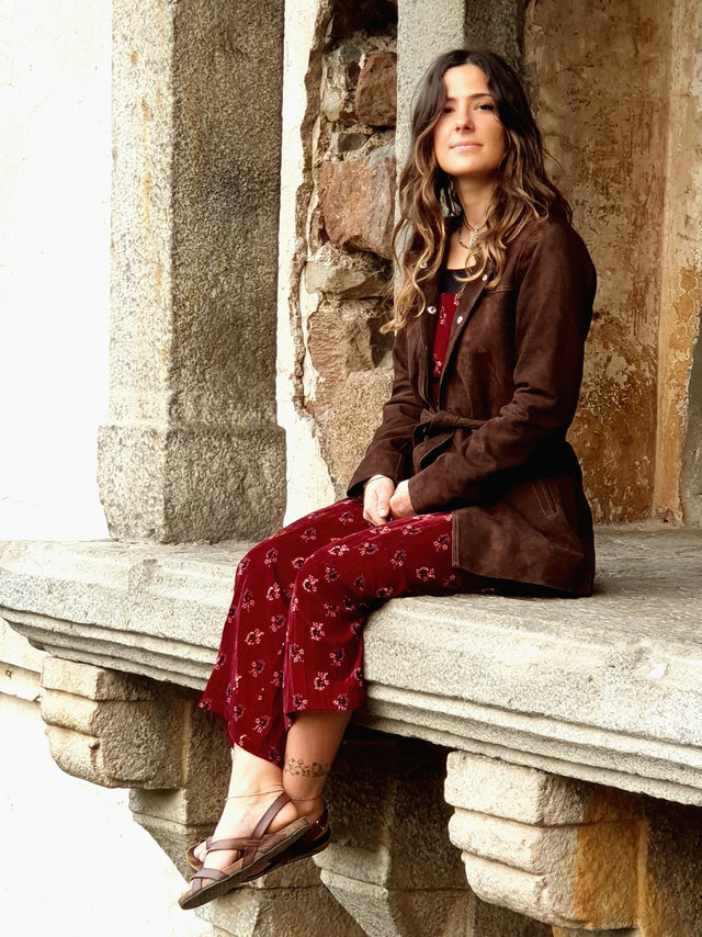 Dark Brown Suede Trench