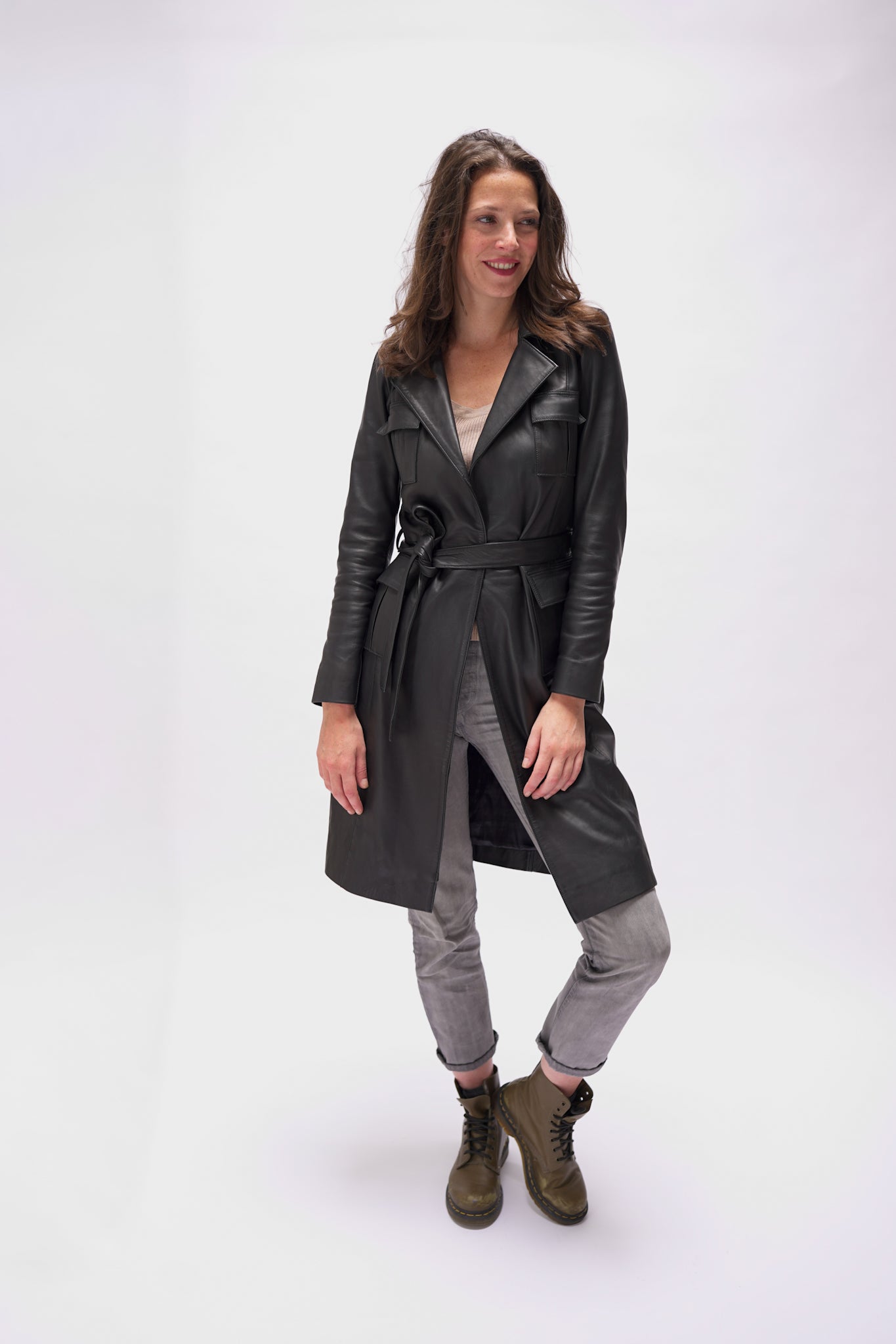 Leather trench hotsell