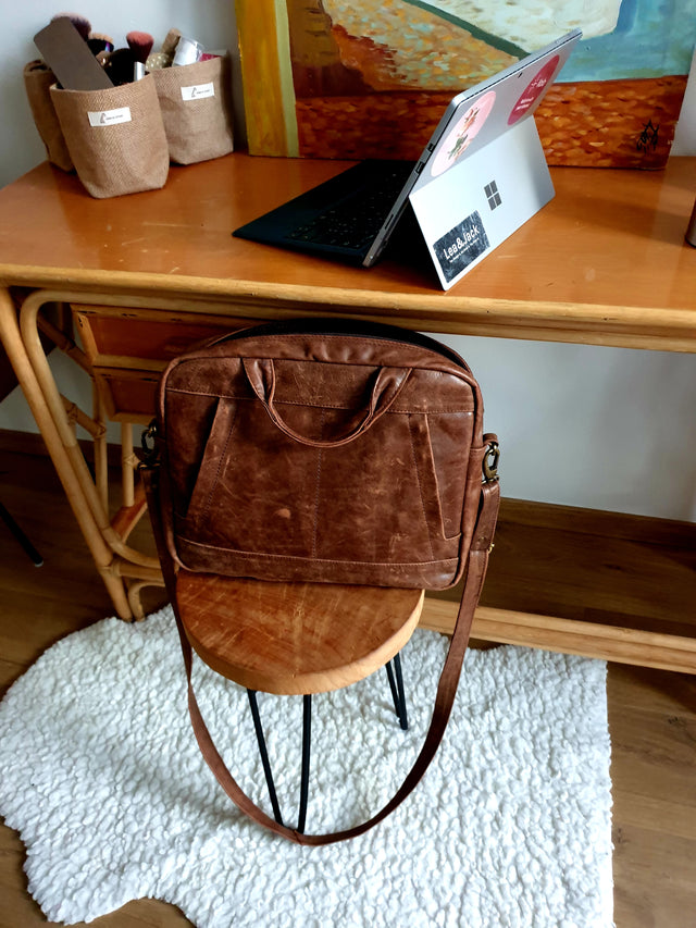 Vintage Brown Laptop Bag